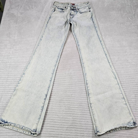 Vintage Indian Rose Jeans Size 25 Wide Leg Bell Bottom - Picture 1 of 9